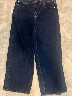 SPANX Dark Blue Wide-Leg Jeans